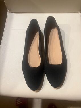 YNS Generic Black Knit Ballet Flats